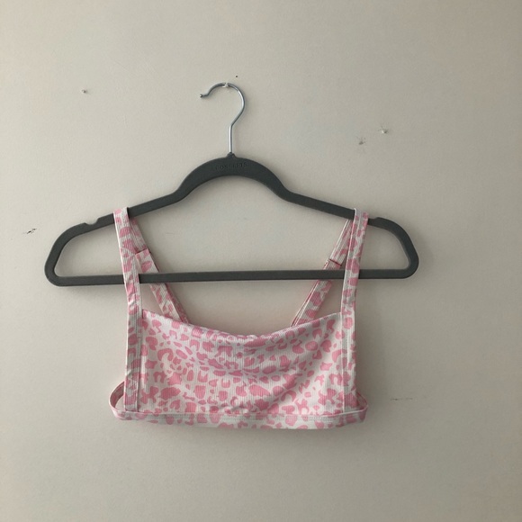 pink animal print bathing suit top - Picture 1 of 1